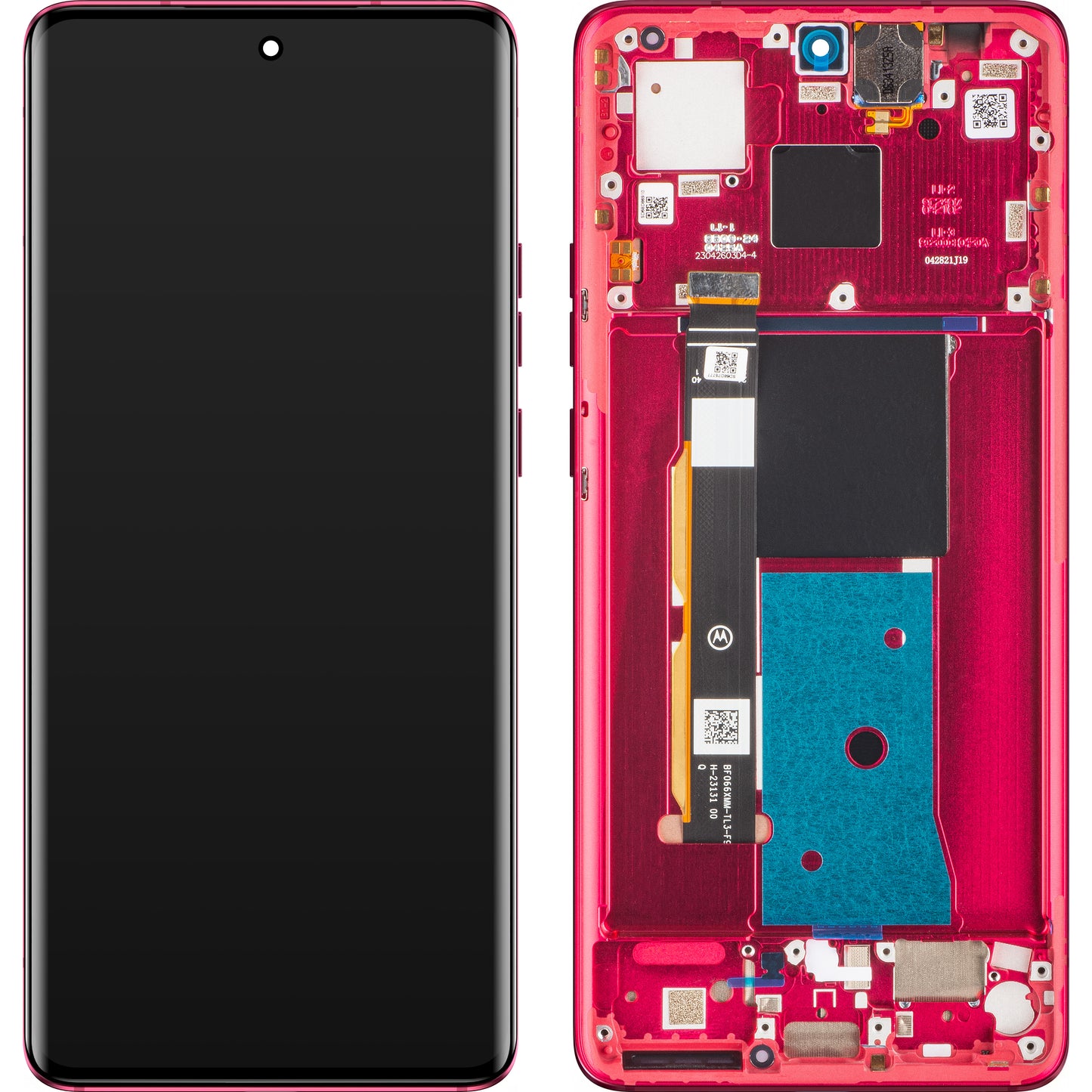 Display touchscreen Motorola Edge 40, con cornice, rosso (Viva Magenta), Service Pack 5D68C22712