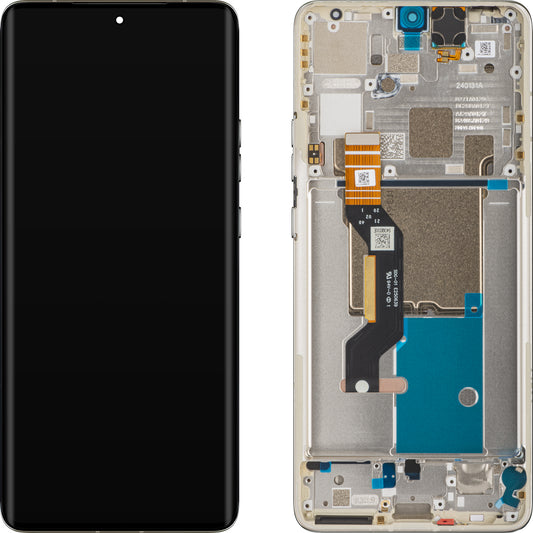 Display touchscreen Motorola Edge 50 Pro, con cornice, grigio (Moonlight Pearl), Service Pack 5D68C24094