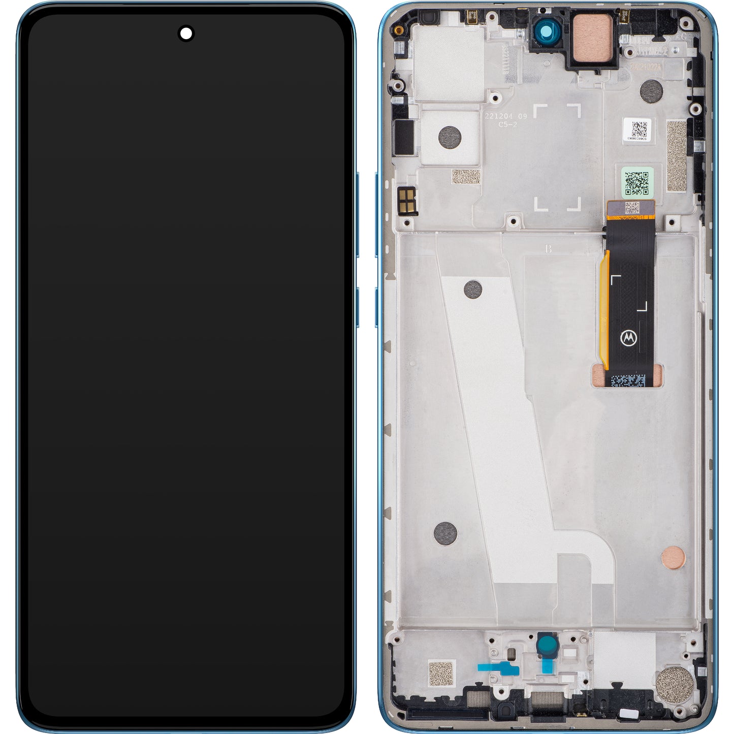Display touchscreen Motorola Edge 30, con cornice, verde (Aurora Green), Service Pack 5D68C20585