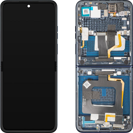 Display con Touchscreen Motorola Razr+ 2025 / Razr+ 2024 / Razr 50 Ultra, con Cornice, Sub Inner, Blu Navy (Navy Blazer), Service Pack 5D68C24698