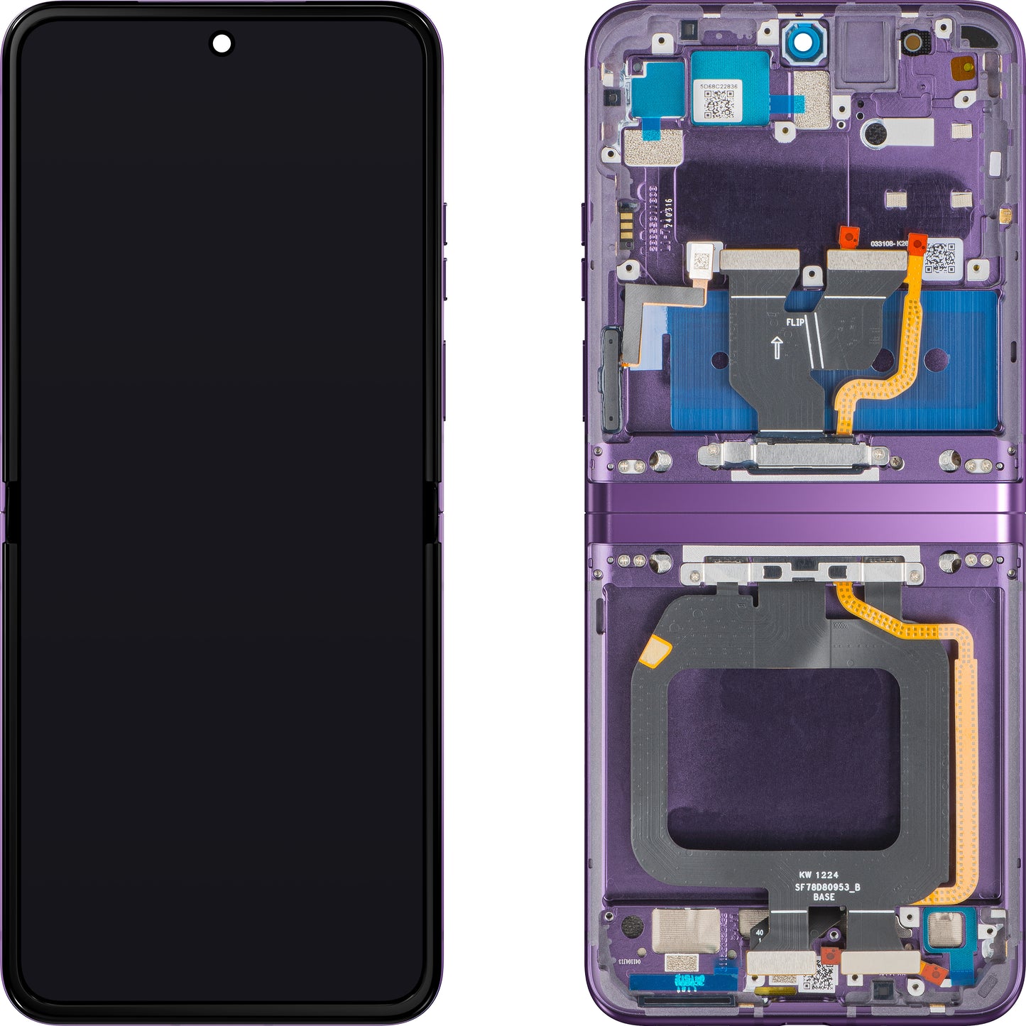 Display con Touchscreen Motorola Razr 40, con Cornice, Sub Inner, Viola (Grape Compote), Service Pack 5D68C22836