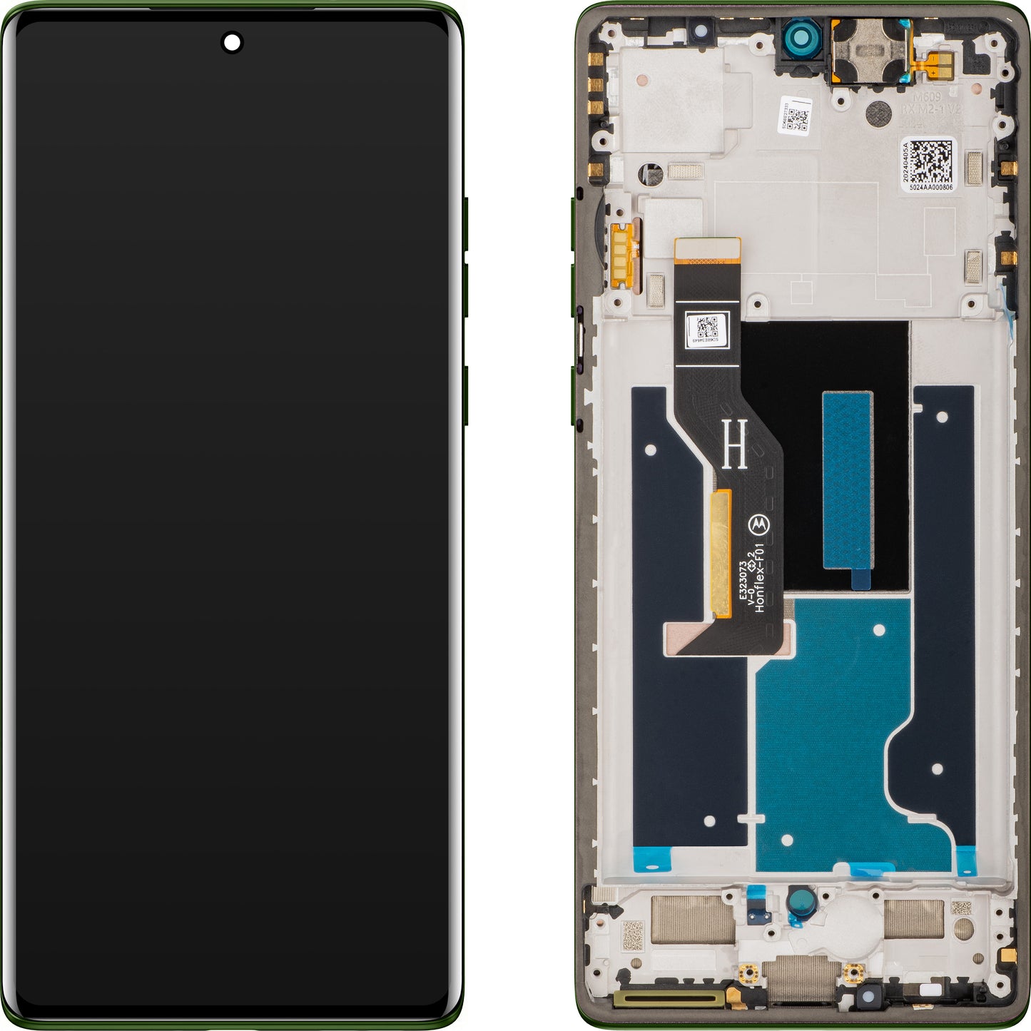 Display con Touchscreen Motorola Edge 50 Fusion, con Cornice, Verde (Forest Green), Service Pack 5D68C25167