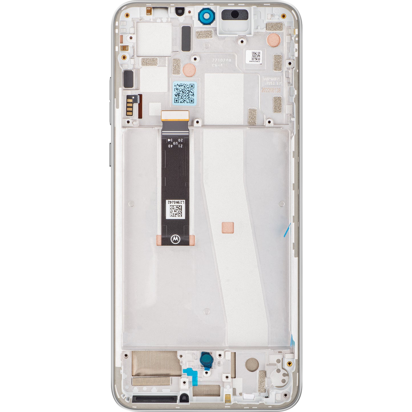 Display touchscreen Motorola Edge 30 Neo, con cornice, argento (Ice Palace), Service Pack 5D68C21404