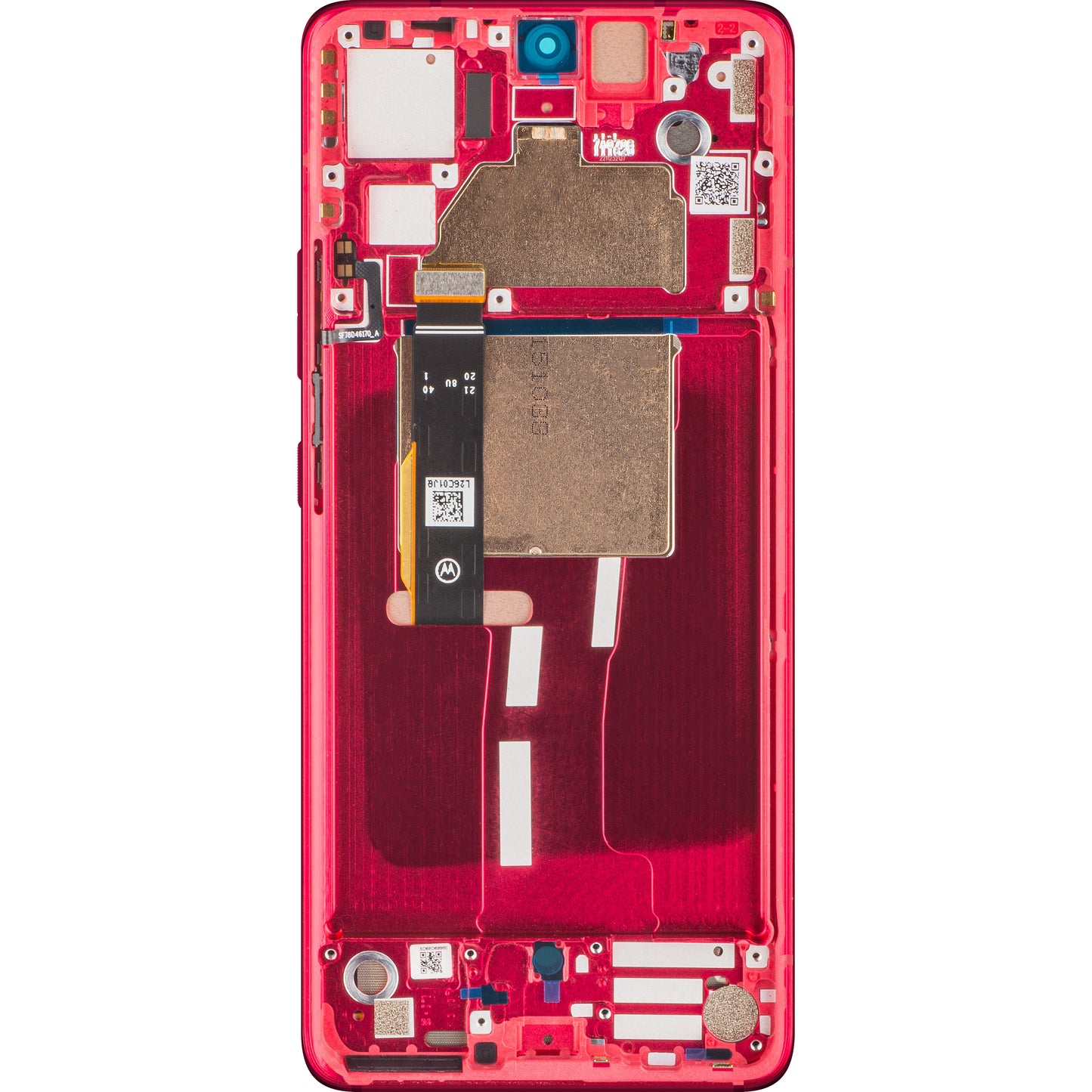 Display touchscreen Motorola Edge 30 Fusion, con cornice, rosso (Viva Magenta), Service Pack 5D68C22034