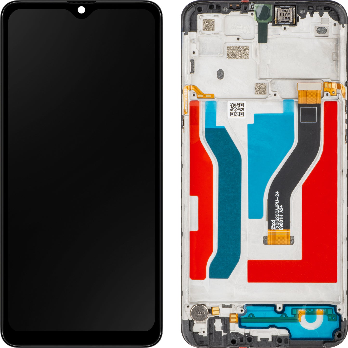 Display con Touchscreen MP compatibile con Samsung Galaxy A10s A107, con Cornice, Nero