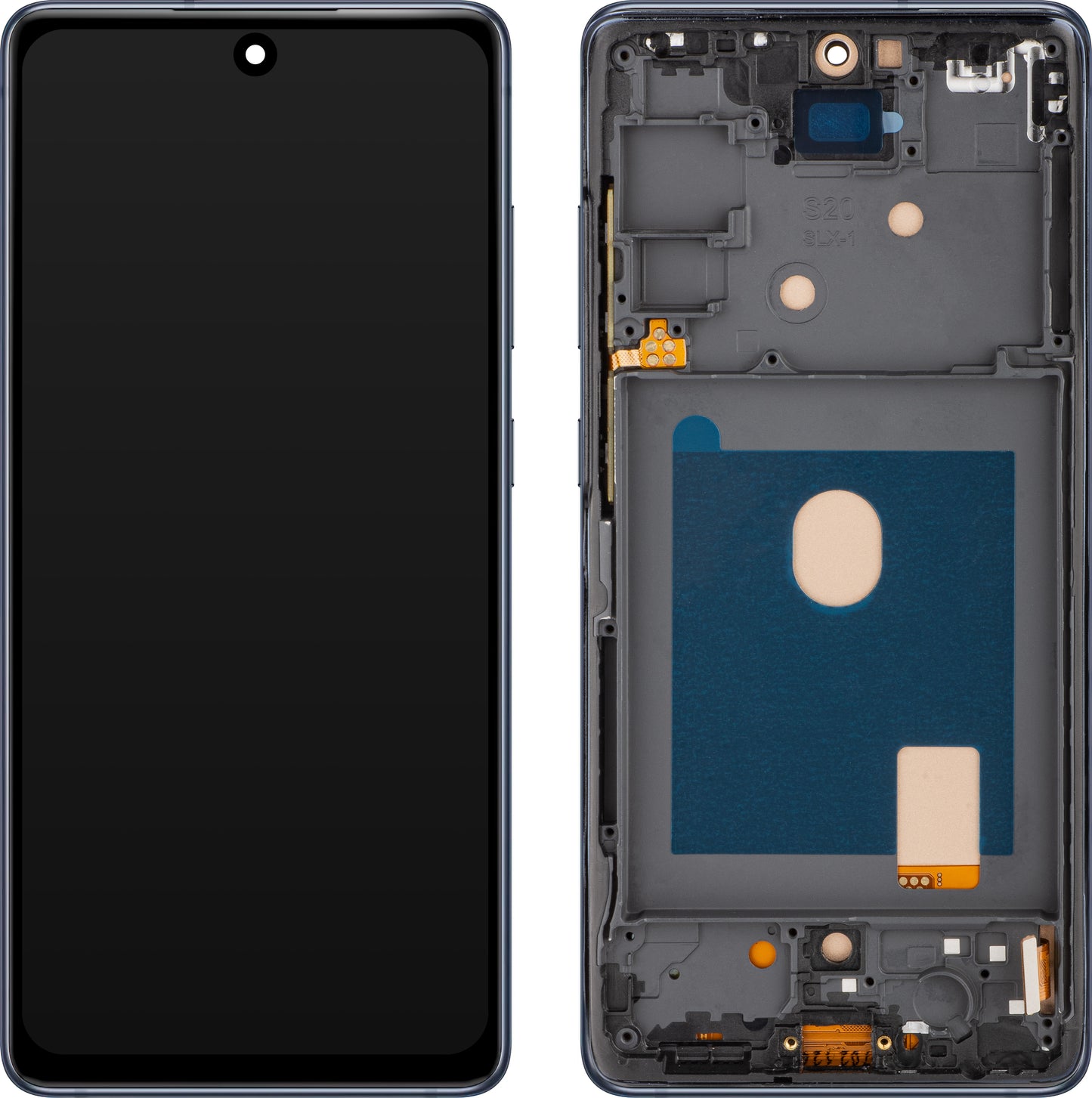 Display con Touchscreen MP compatibile con Samsung Galaxy S20 FE G780, con Cornice, Blu Navy.