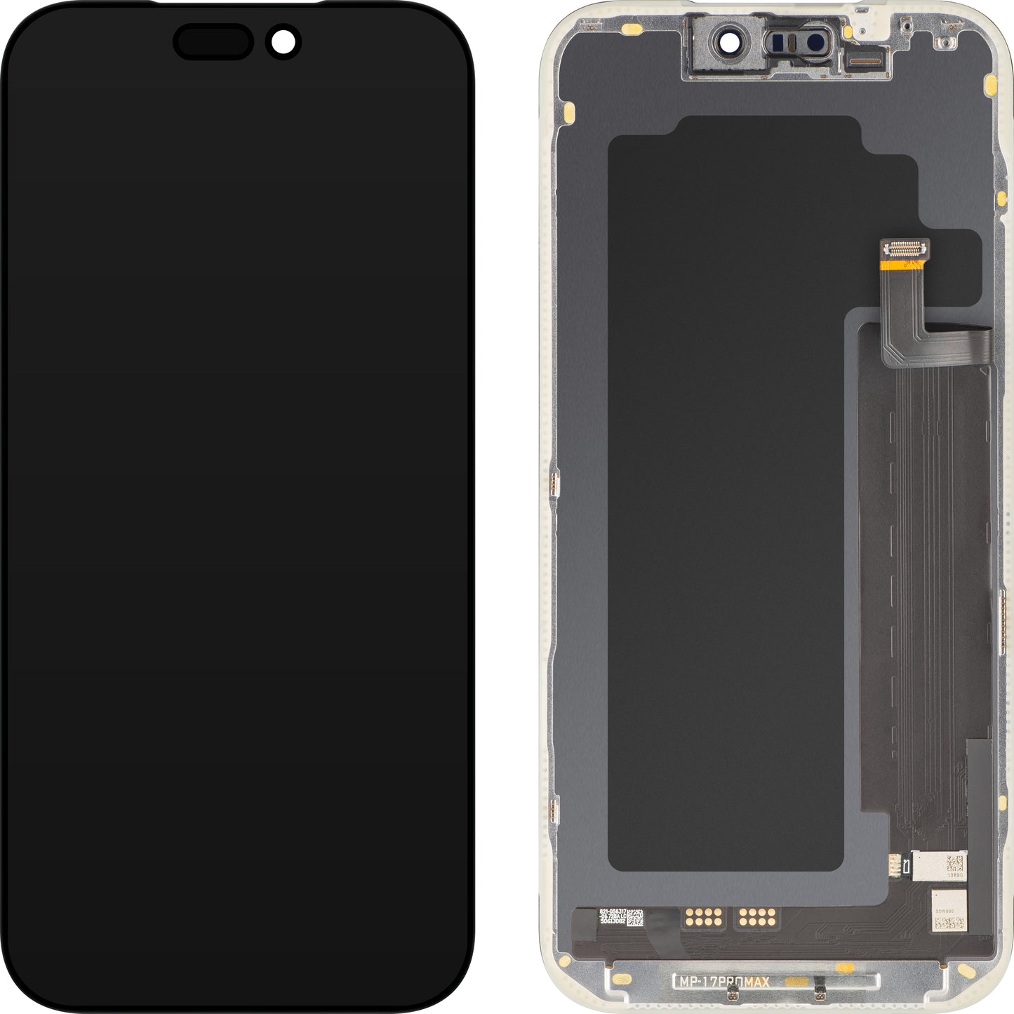 Display con Touchscreen MP compatibile con Apple iPhone 17 Pro Max, con Cornice, Versione Software OLED FHD Diagnostica, Nero
