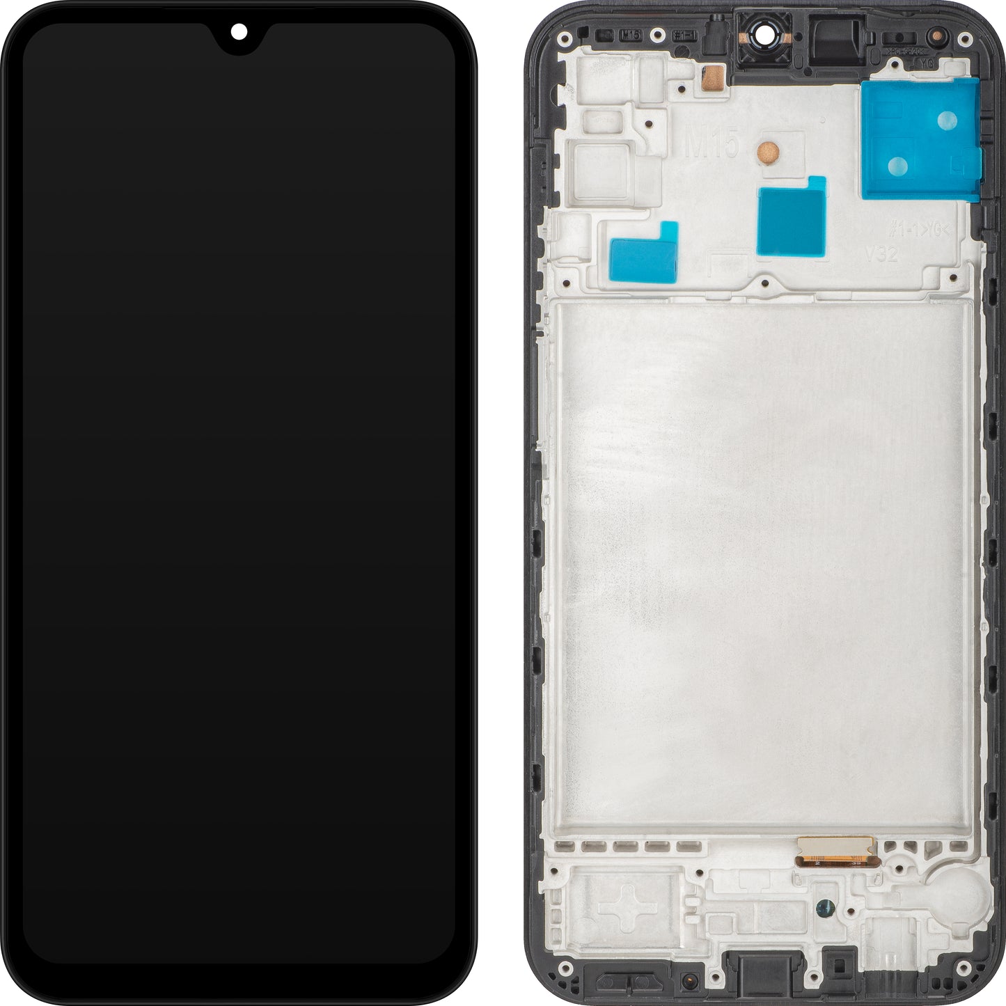 Display con Touchscreen MP compatibile con Samsung Galaxy M15, con Cornice, Nero