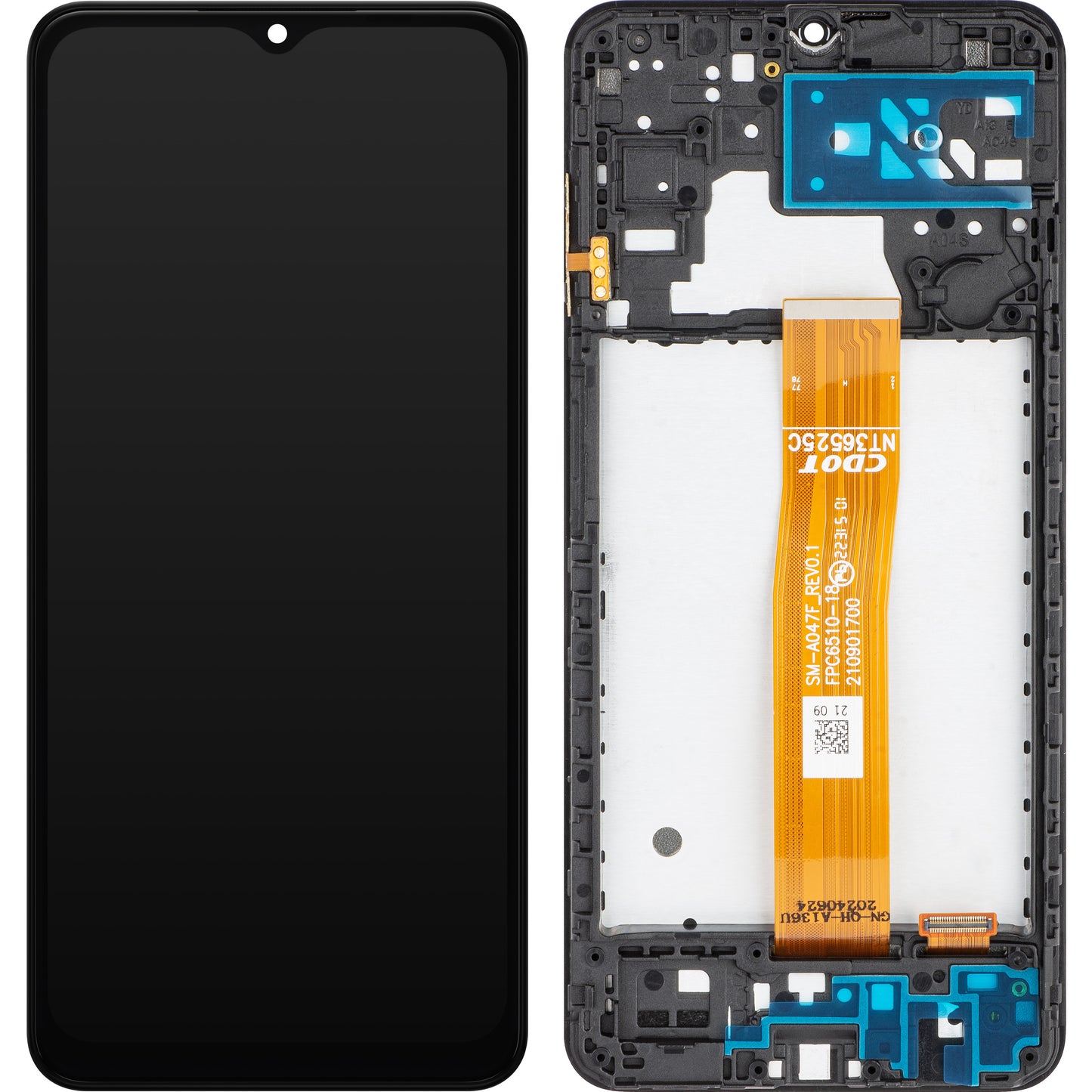 Display touchscreen MP compatibile con Samsung Galaxy A04s A047, con cornice, nero