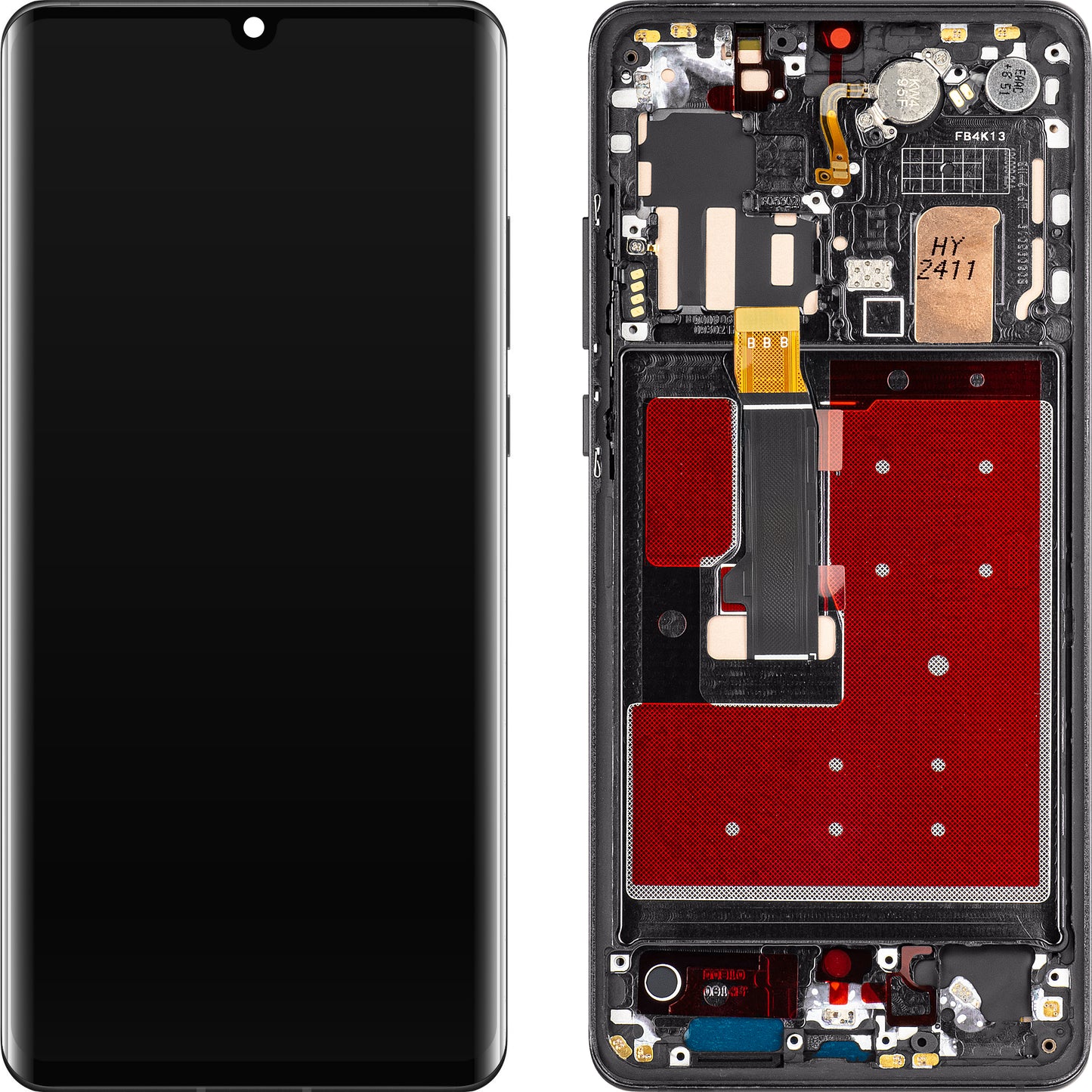 Display touchscreen MP compatibile con Huawei P30 Pro, con cornice, versione OLED, nero