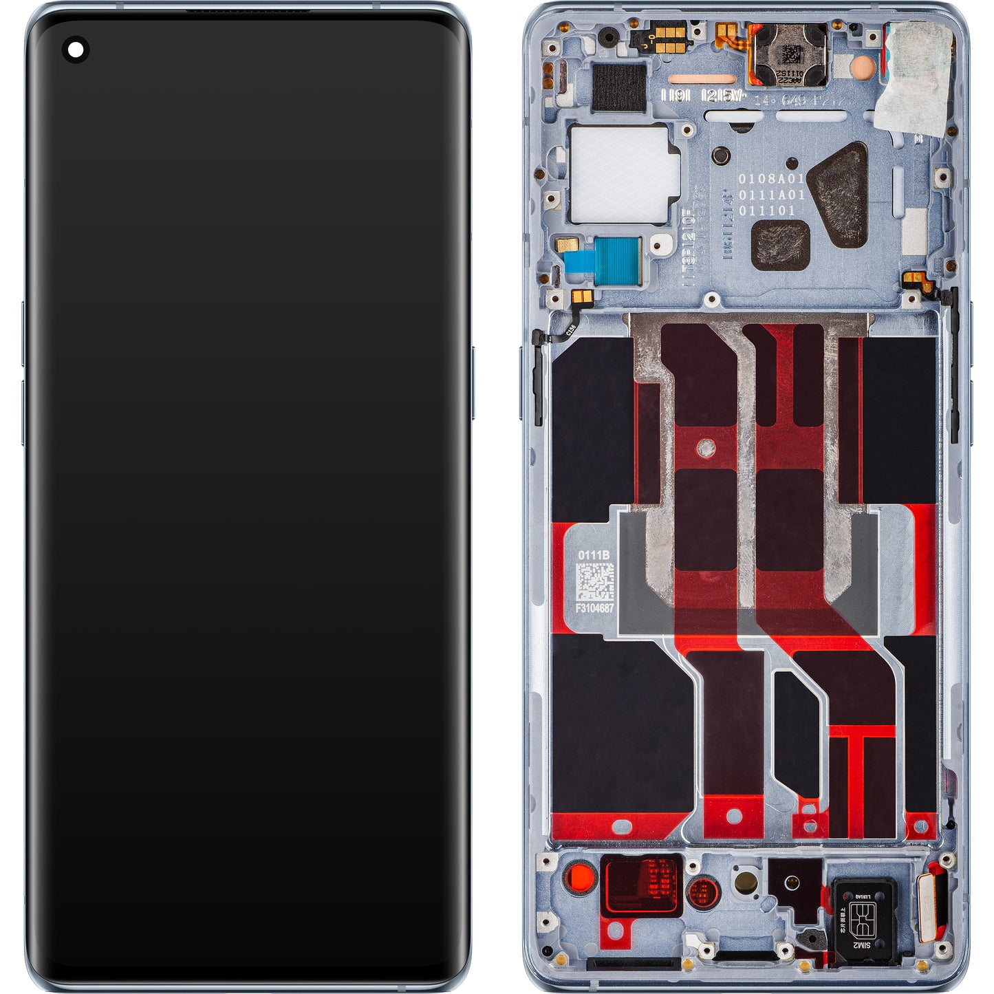 Display con Touchscreen Oppo Reno6 Pro 5G (Snapdragon) / Reno6 Pro+ 5G, con Cornice, Grigio (Lunar Grey), Service Pack 4907528