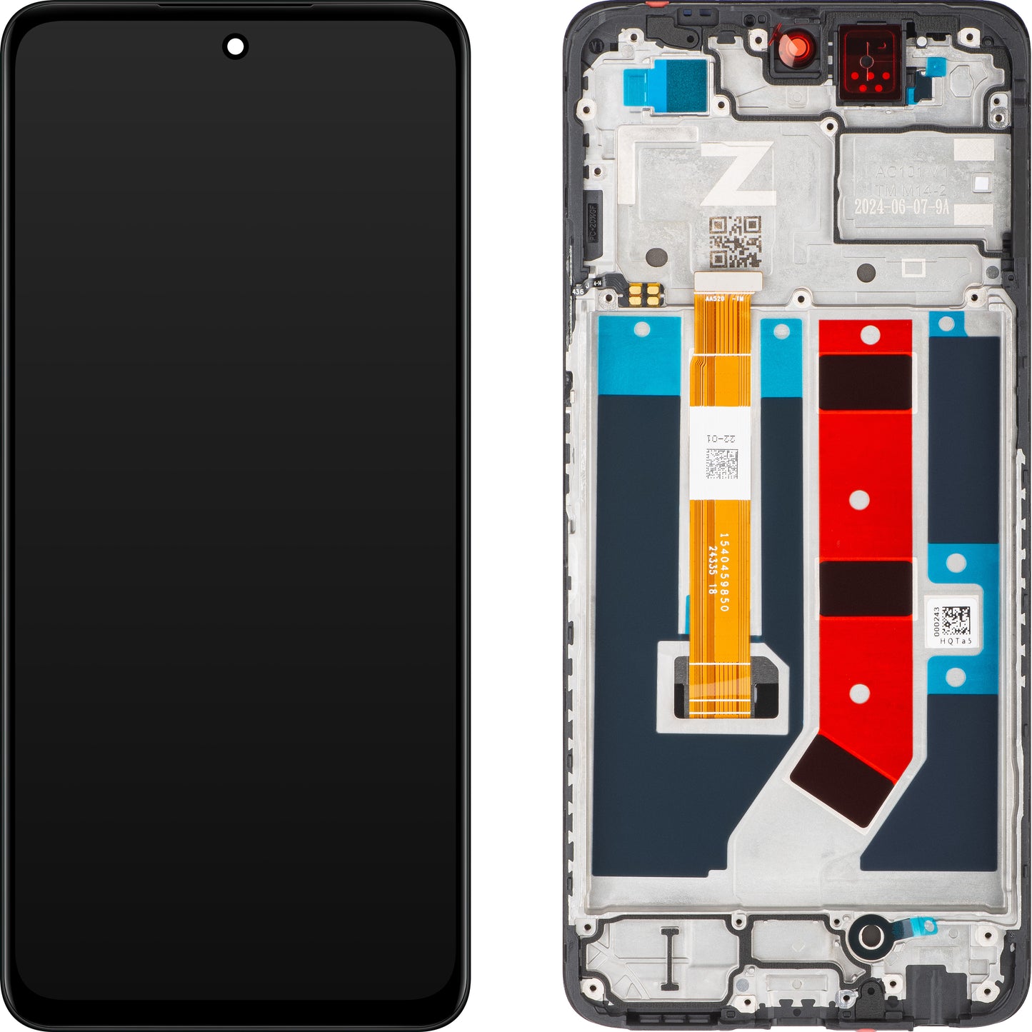 Touchscreen Display Oppo A79, with Frame, Black, Service Pack 621029000103