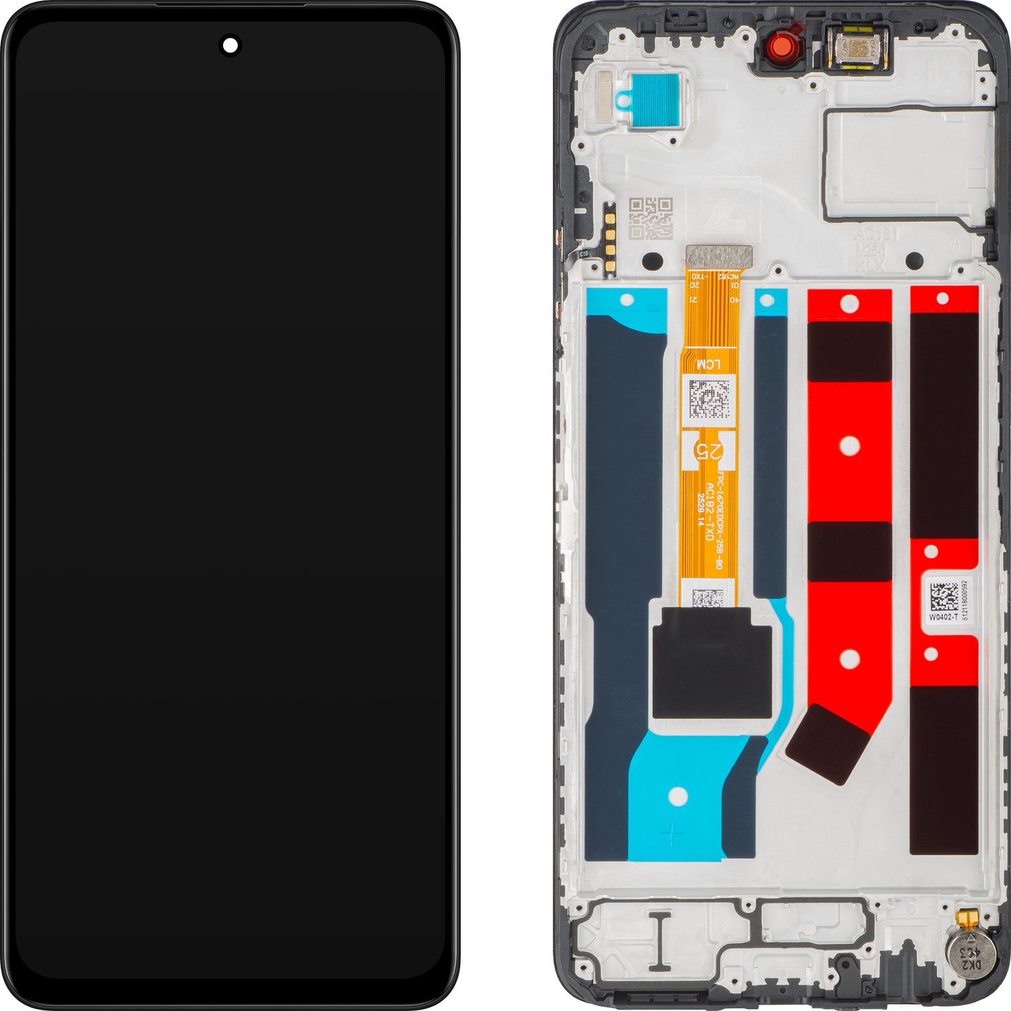 Display con Touchscreen Oppo A80 / A3 Pro, con Cornice, Nero, Service Pack 621029000244