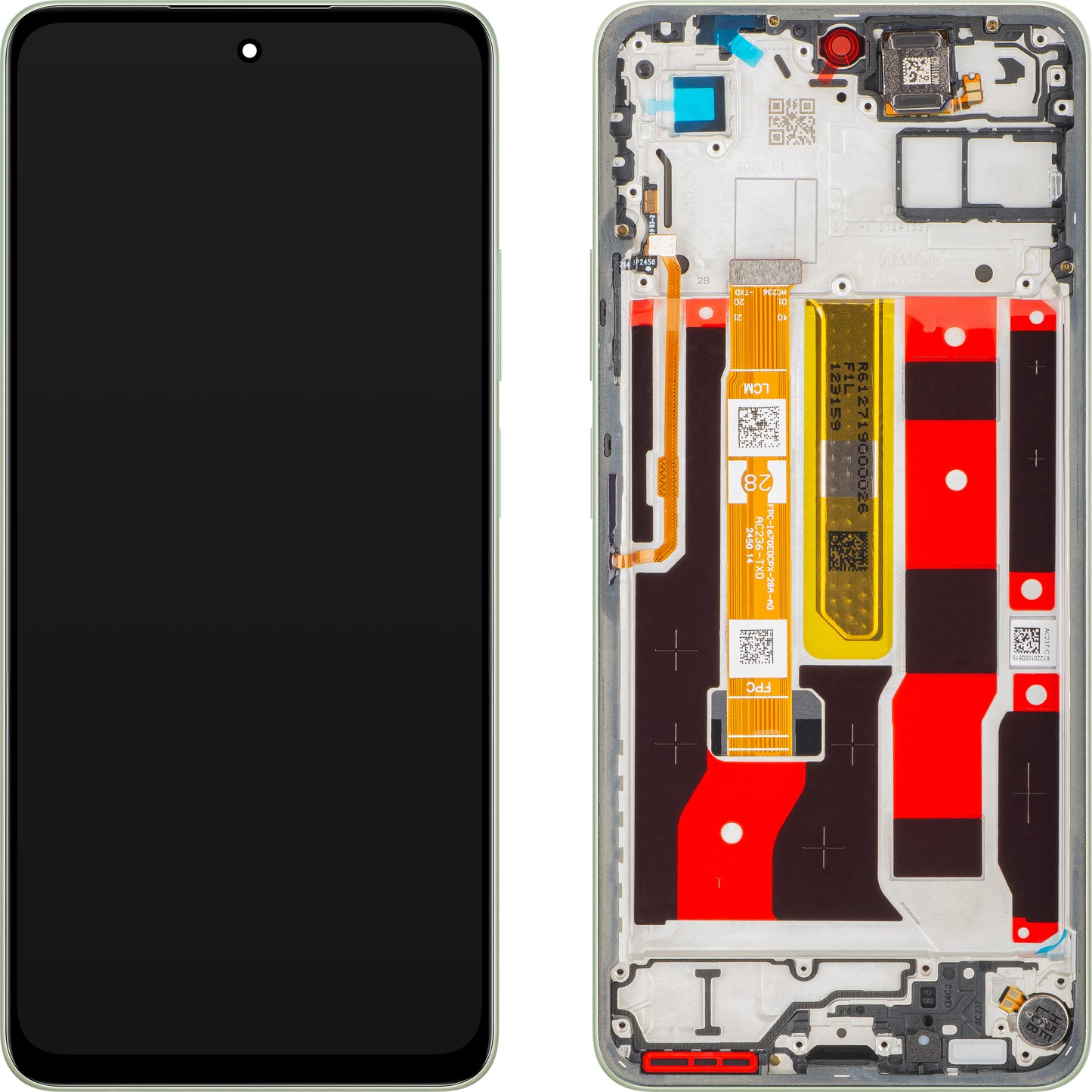 Oppo A5 Energy / A5 Pro Display with Touchscreen, Frame, Olive Green, Service Pack 621029000494