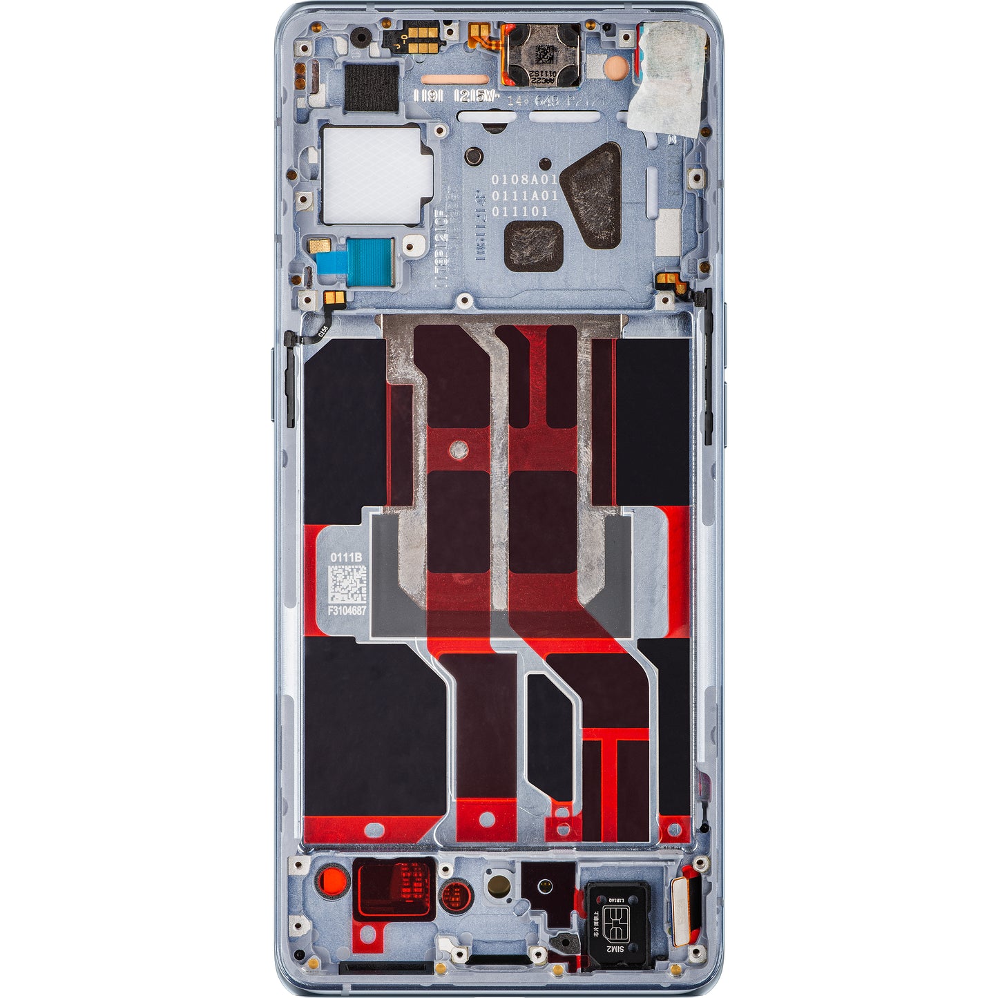 Display con Touchscreen Oppo Reno6 Pro 5G (Snapdragon) / Reno6 Pro+ 5G, con Cornice, Grigio (Lunar Grey), Service Pack 4907528