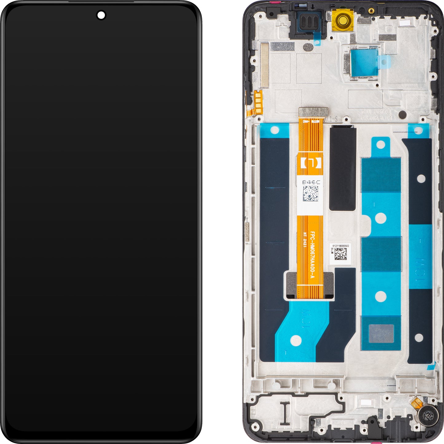 Display touchscreen Realme 12x, con cornice, nero incandescente, Service Pack 621029000186