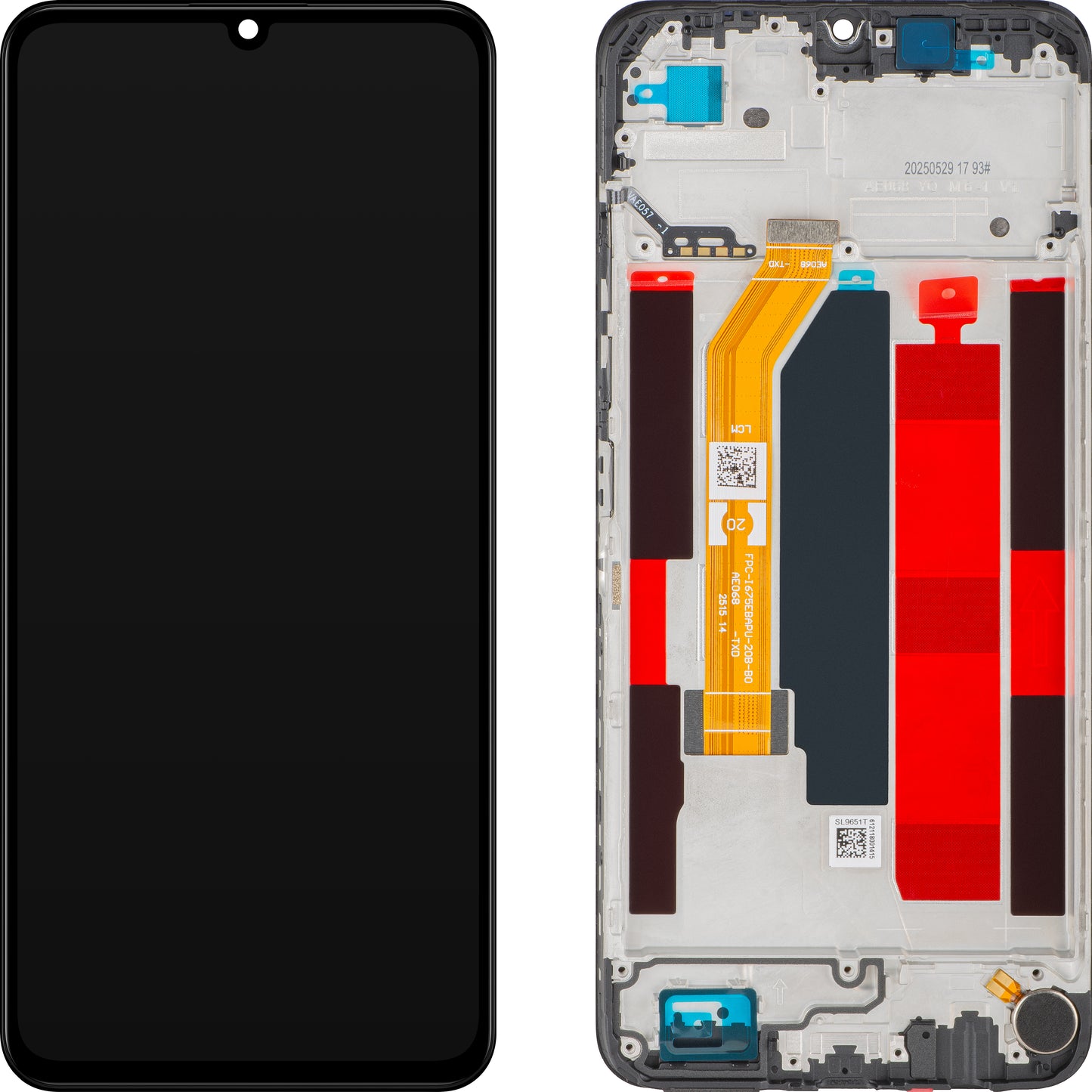 Display con Touchscreen Realme Note 70T, con Cornice, Nero (Obsidian Black), Service Pack 621029000609