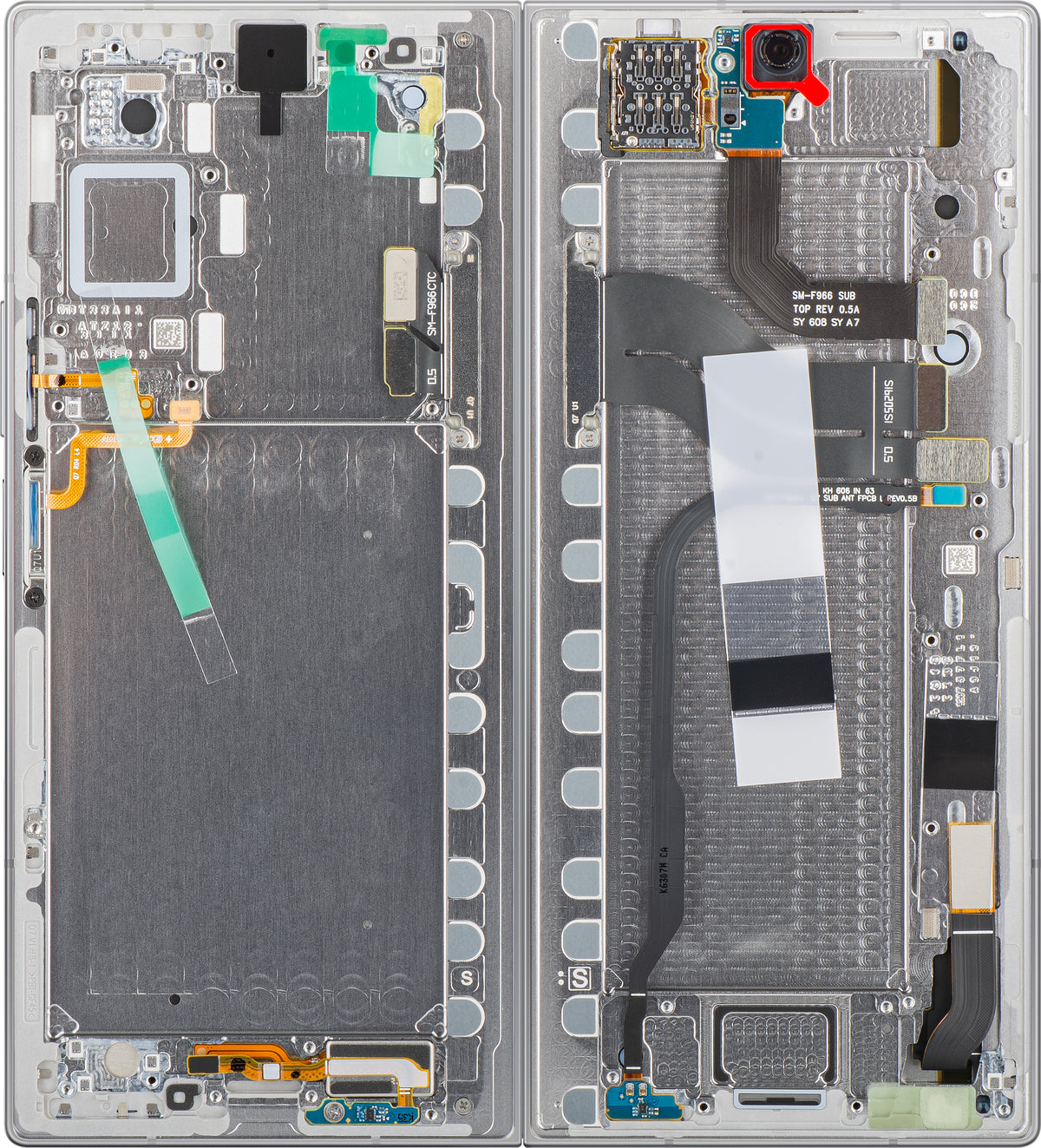 Display con Touchscreen Samsung Galaxy Z Fold7 F966, con Cornice, Sub Inner, Argento (Silver Shadow), Service Pack GH82-37548A