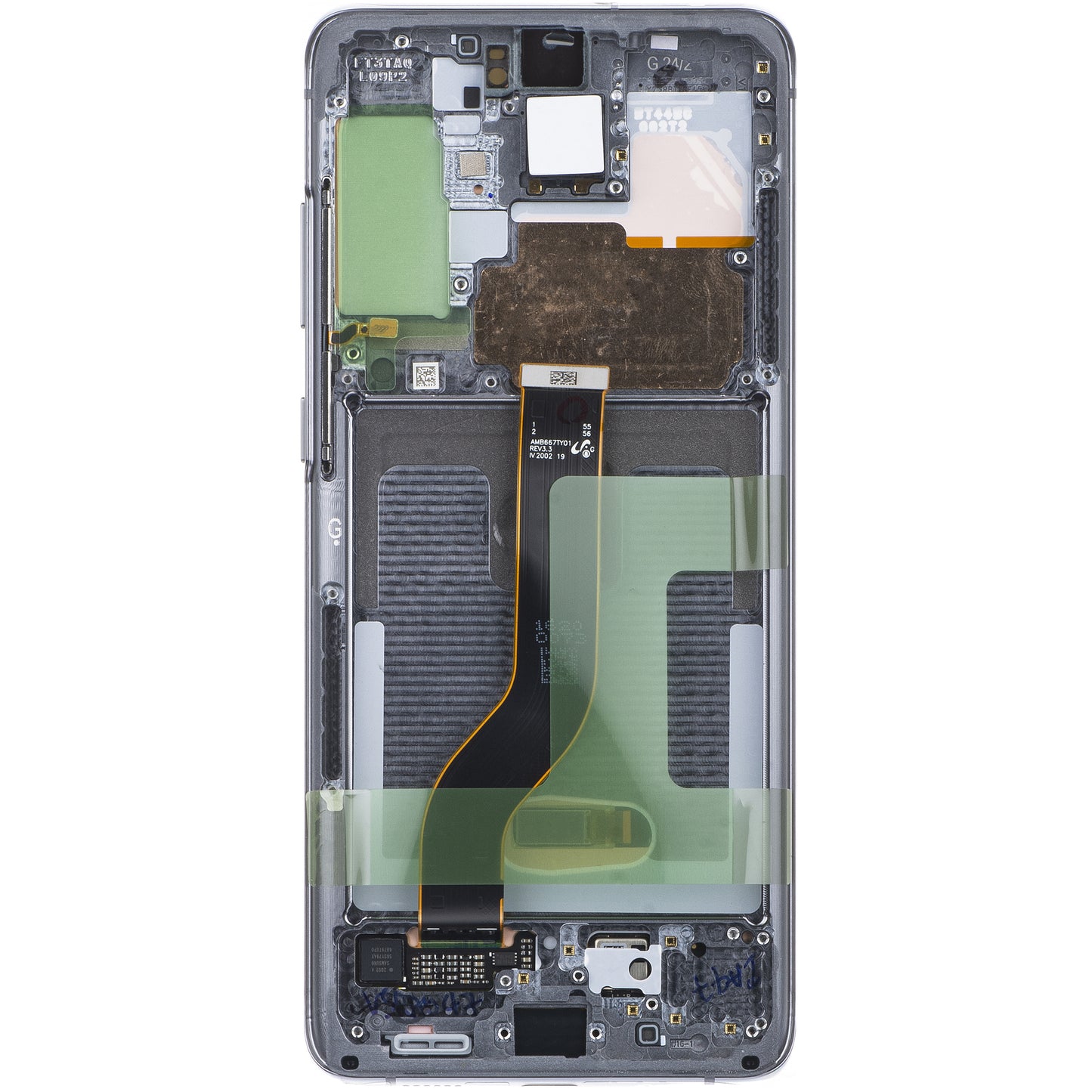 Display touchscreen Samsung Galaxy S20 5G G981 / S20 G980, con cornice, nero (grigio cosmico), Service Pack GH82-31432A