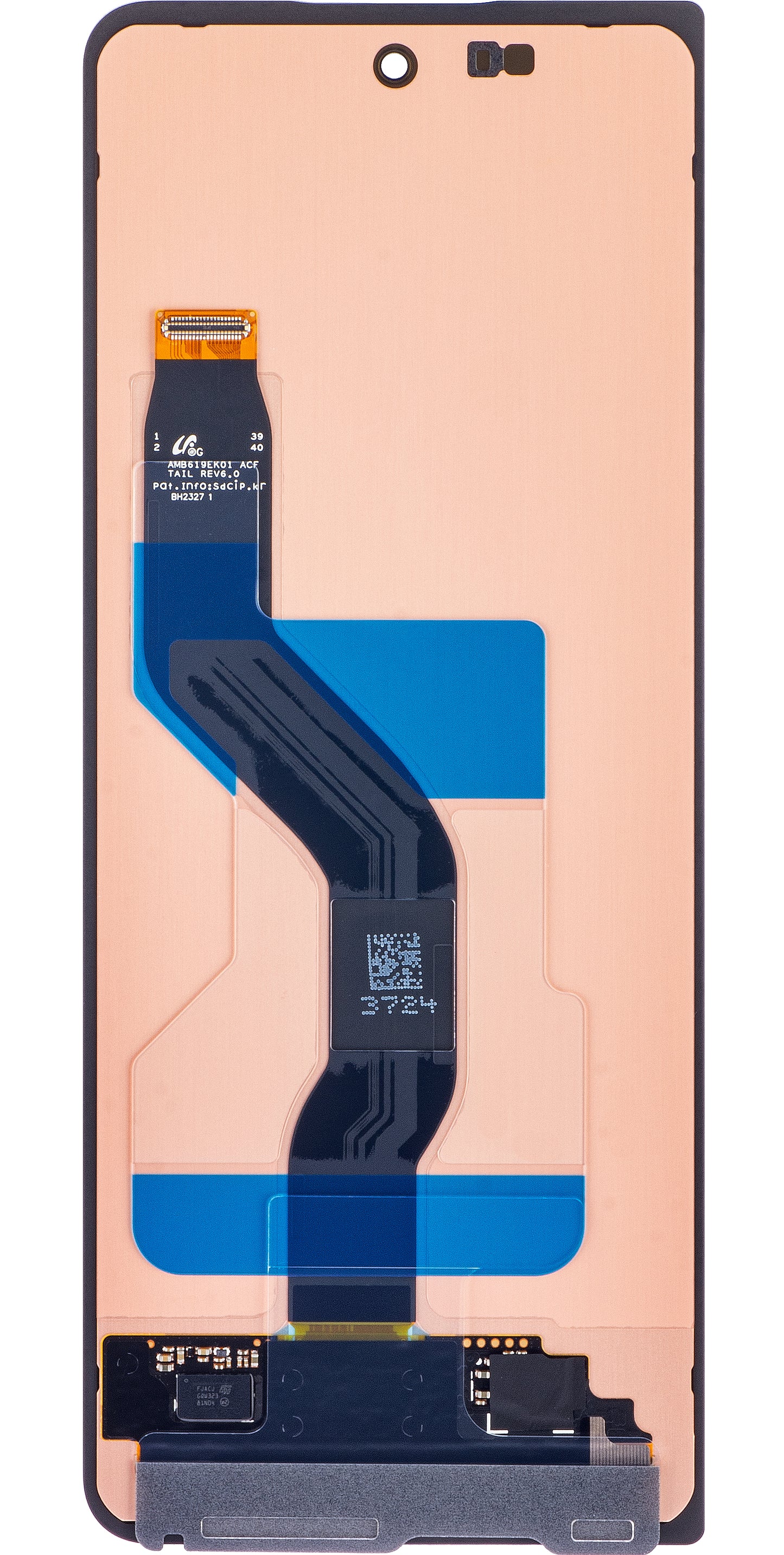 Display touchscreen Samsung Galaxy Z Fold5 F946, sub esterno, Service Pack GH82-31849A