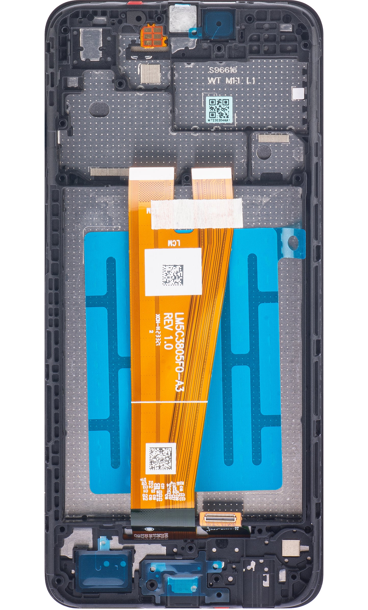 Display touchscreen Samsung Galaxy A04 A045, con cornice, nero, service pack GH81-22731A