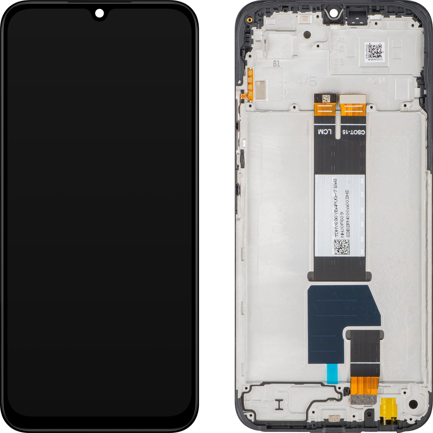 Display con Touchscreen Xiaomi Poco C85 4G / Redmi 15C 4G, con Cornice, Versione Globale, Nero, Service Pack 560009000O700