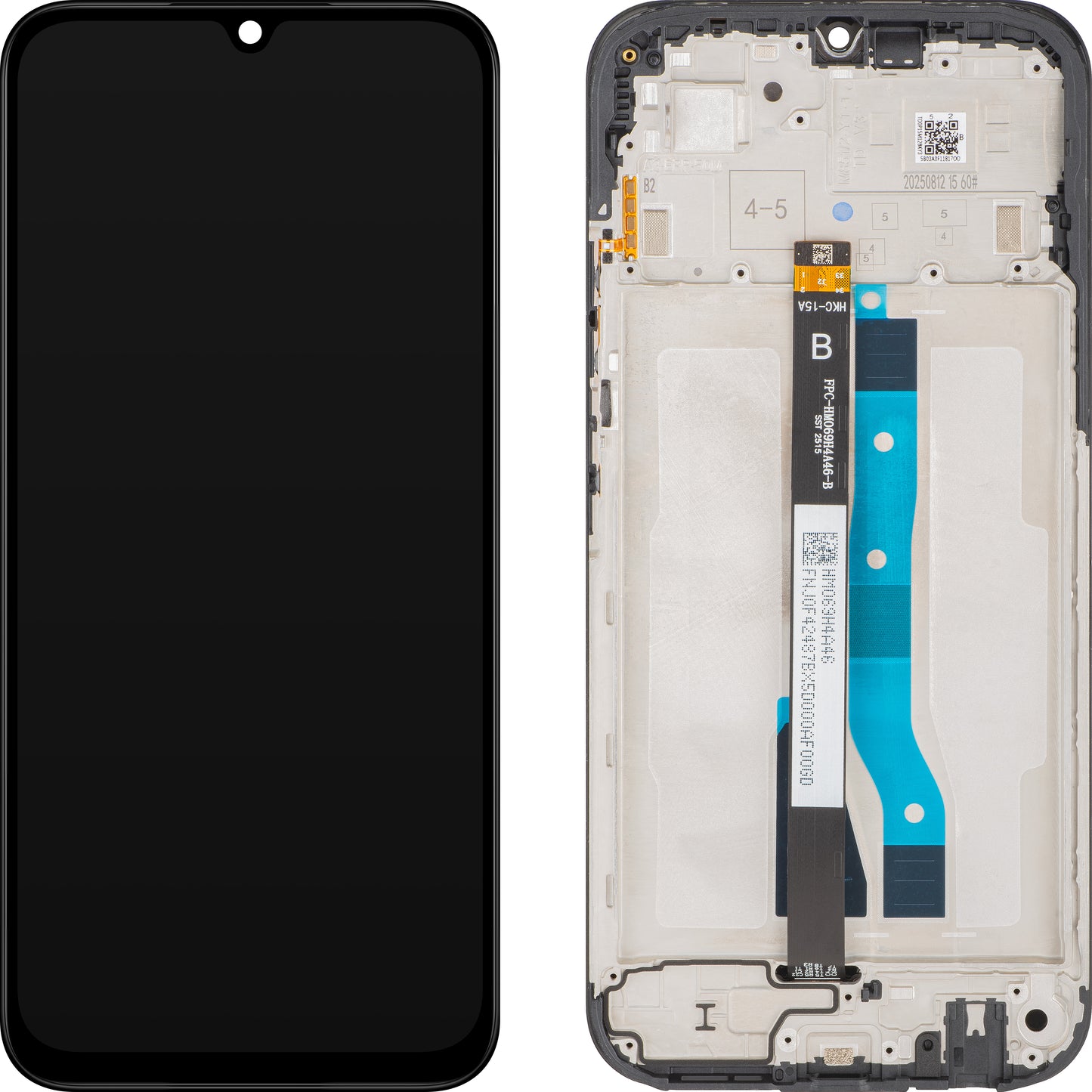 Display con Touchscreen Xiaomi Poco C85 4G / Redmi 15C 4G, con Cornice, Versione Europa, Nero, Service Pack 560002P15AE00