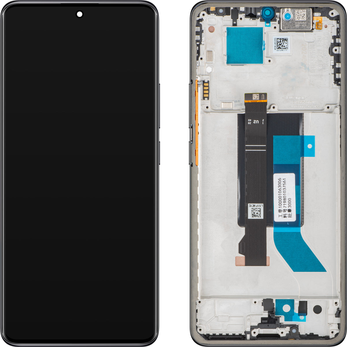Display con touchscreen Xiaomi Redmi Note 14 Pro 5G, con cornice, nero (Midnight Black), Swap 56002300O1600
