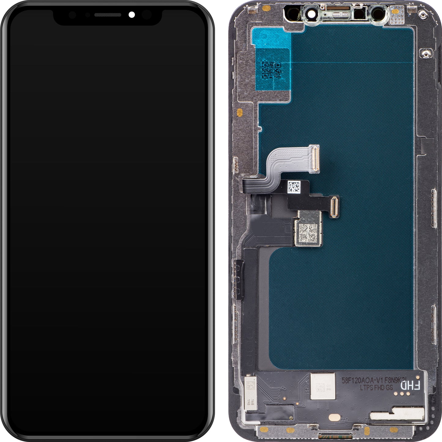 ZY Display touchscreen per Apple iPhone XS, con cornice, versione In-Cell LCD, nero