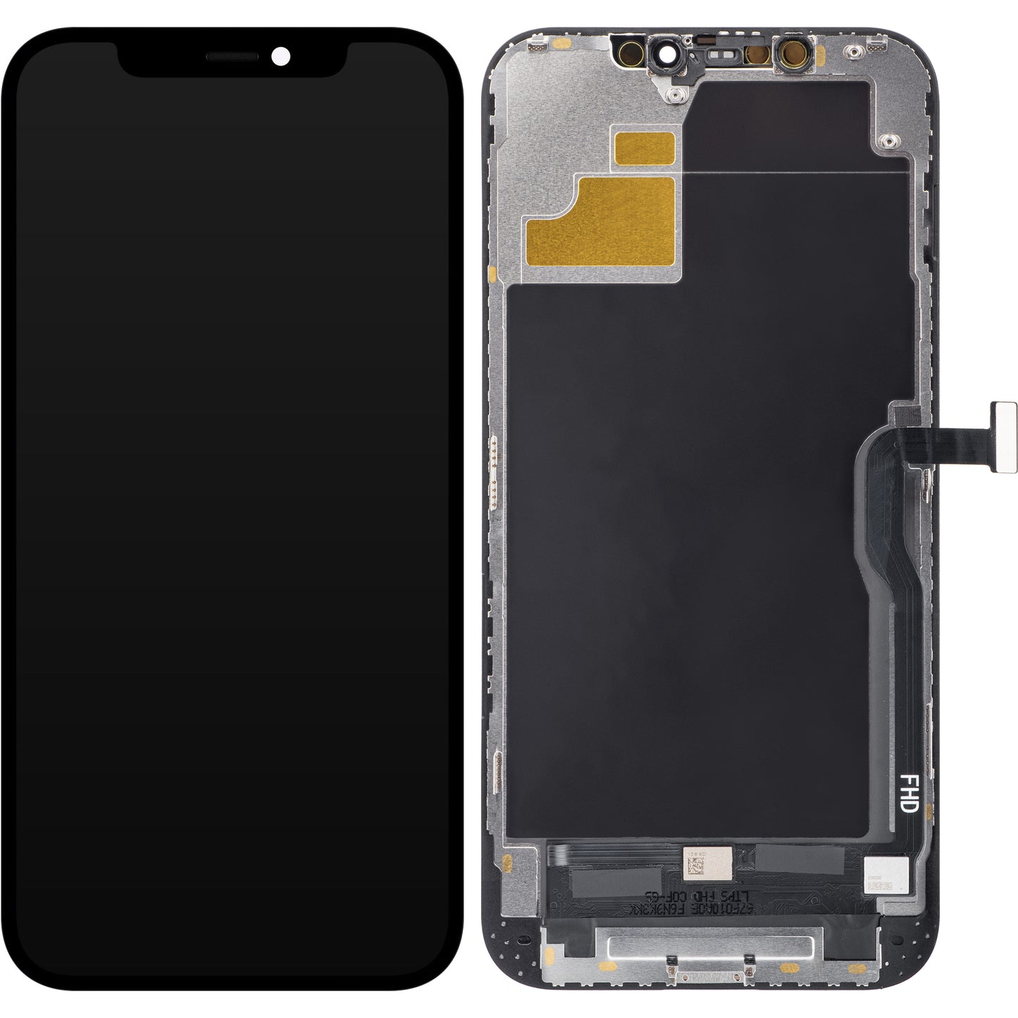 ZY Display touchscreen per Apple iPhone 12 Pro Max, con cornice, versione LCD mobile IC In-Cell, nero
