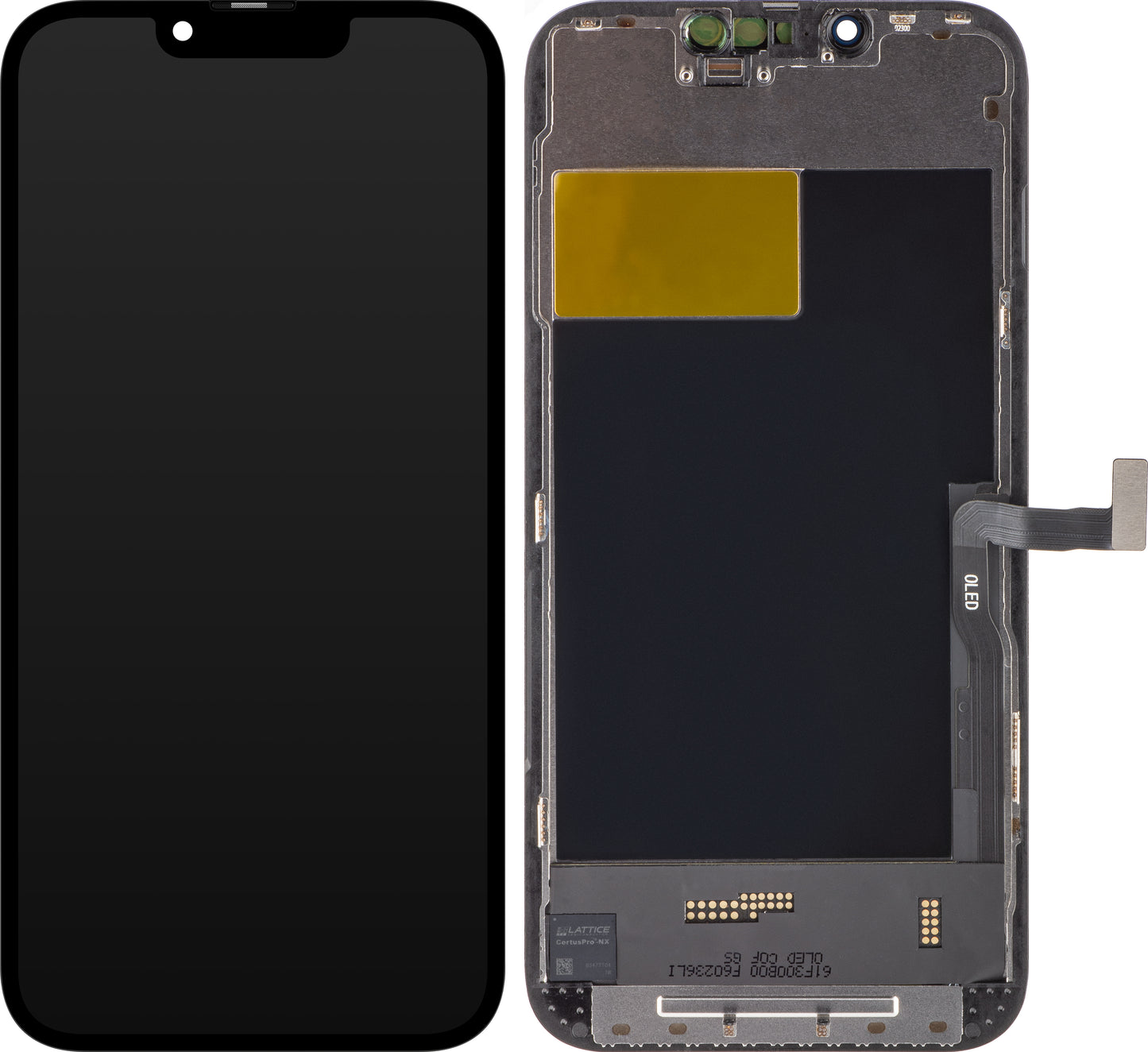ZY Display touchscreen per Apple iPhone 13 Pro, con cornice, versione OLED morbida, nero