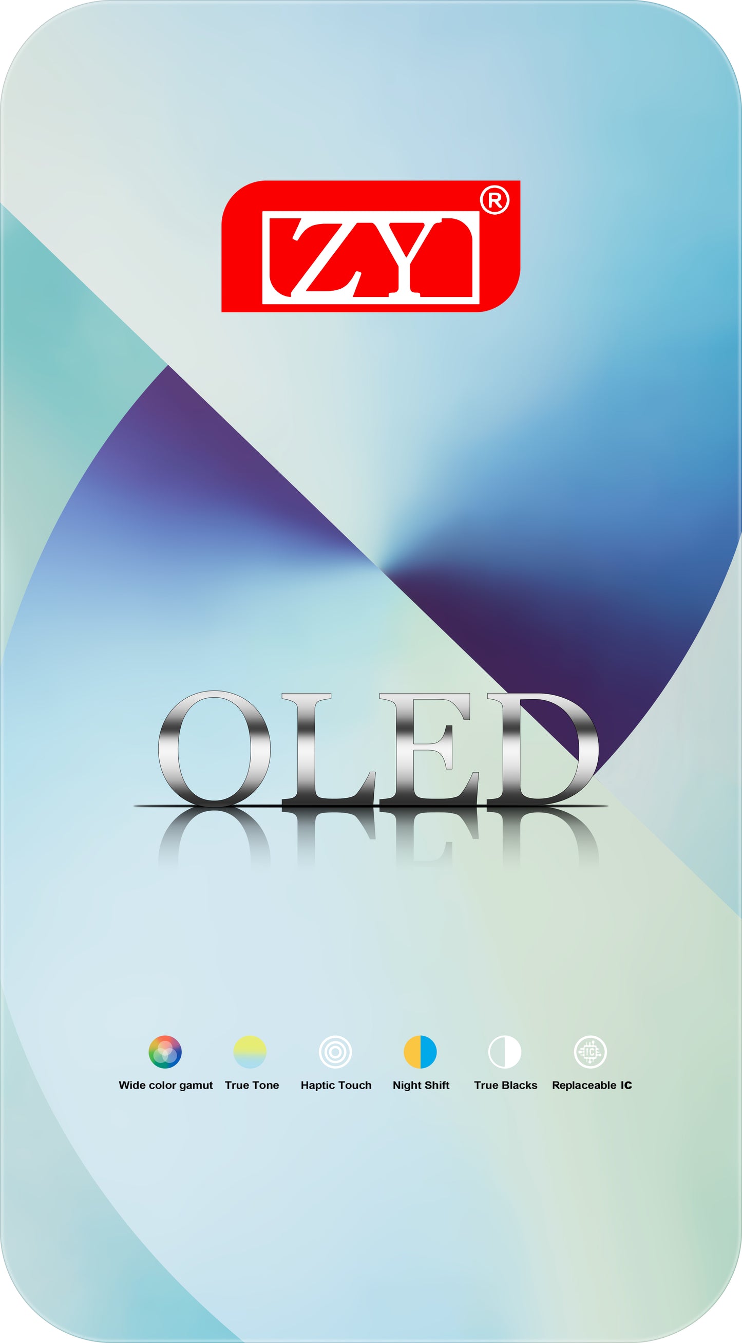 ZY Display touchscreen per Apple iPhone 13 Pro, con cornice, versione OLED morbida, nero