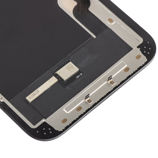 ZY Display touchscreen per Apple iPhone 13, con cornice, versione OLED morbida, nero