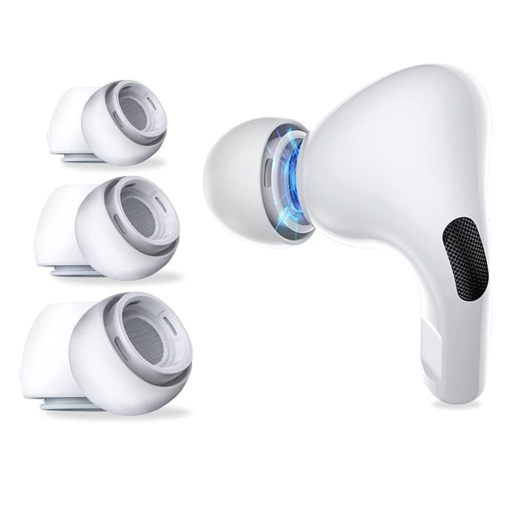 Tappi Techsuit ET1 per Apple AirPods Pro Series, Taglie XS / S / L, Bianchi