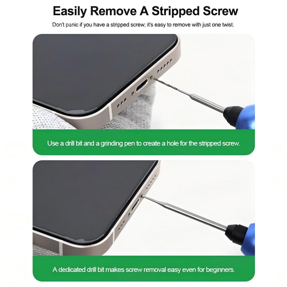 Bit Estrattore Relife TX1 per estrazione viti rotte, 2in1