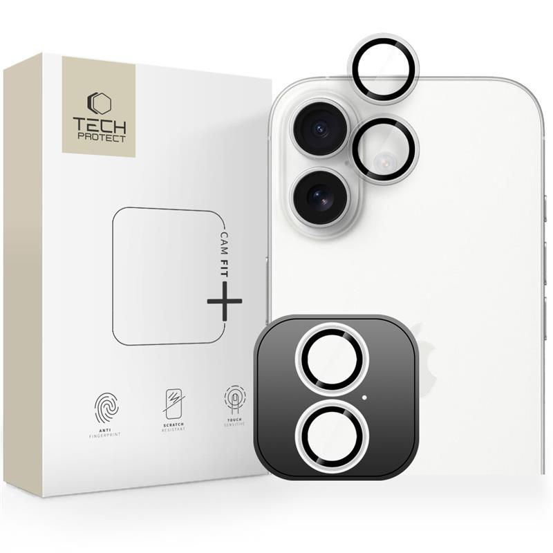 Pellicola protettiva per Fotocamera Posteriore Tech-Protect CamRing Fit+ per Apple iPhone 17, Vetro Temperato, Trasparente