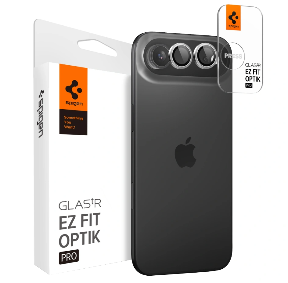Pellicola Protettiva Posteriore Spigen GlastR EZ FIT Optik Pro per Apple iPhone 17 Air, Vetro Temperato, Argento
