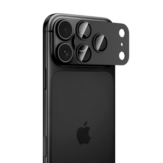 Pellicola protettiva per fotocamera posteriore Tech-Protect CamFull Fit+ per Apple iPhone 18 Pro Max, vetro temperato, nero