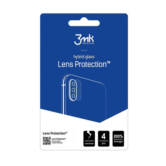 Pellicola protettiva per fotocamera posteriore 3MK Protection per Fairphone 6, vetro temperato, set da 4 pezzi, trasparente