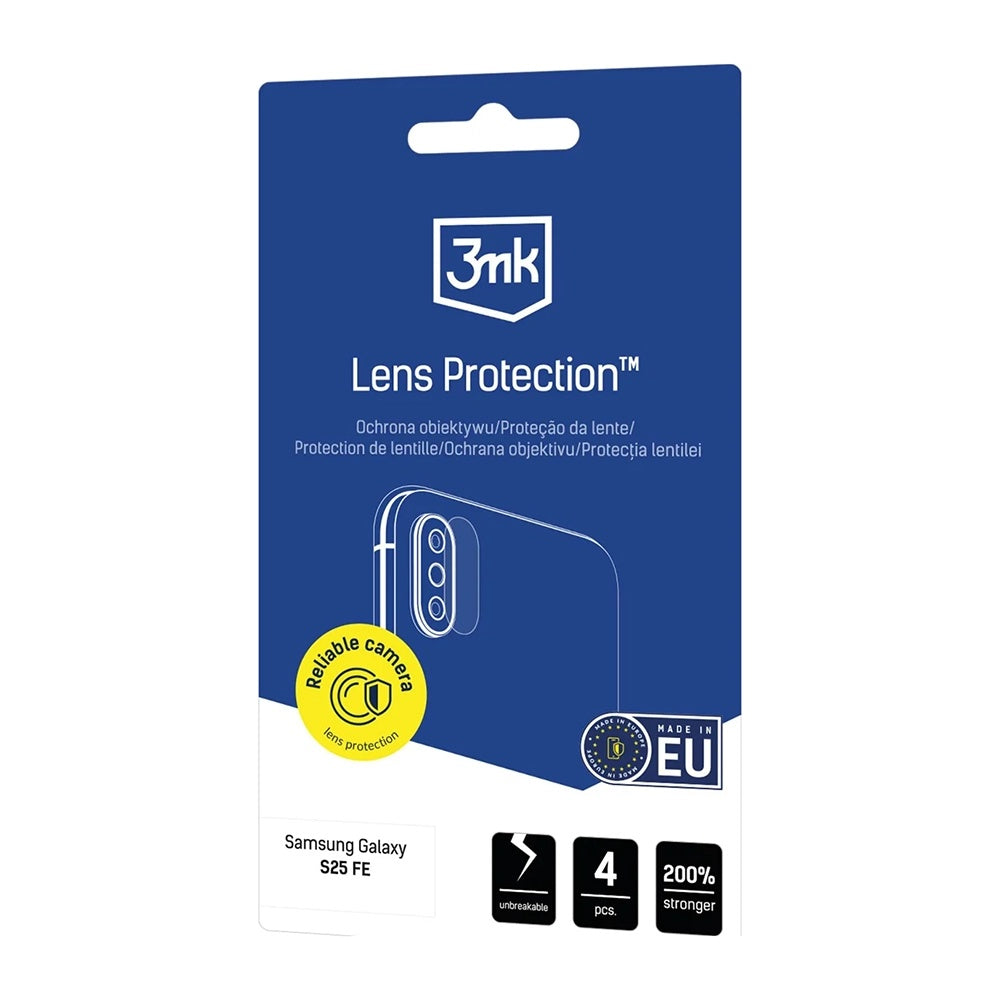 Rear Camera Protection Film 3MK Protection for Motorola Moto G06, Tempered Glass, Set of 4 pieces, Transparent