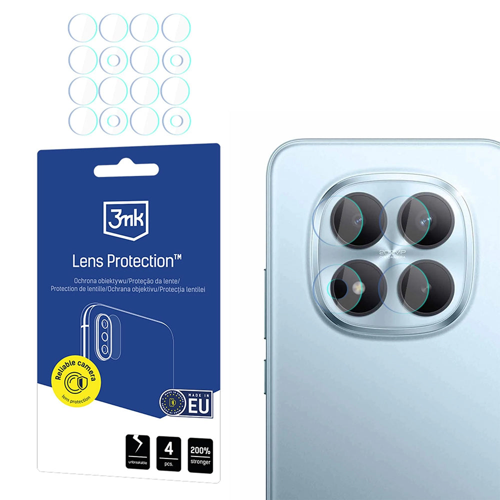 Back Camera Protection Film 3MK Protection for Xiaomi Redmi Note 15 Pro+ 5G, Flexible Glass, Set of 4 pieces, Transparent