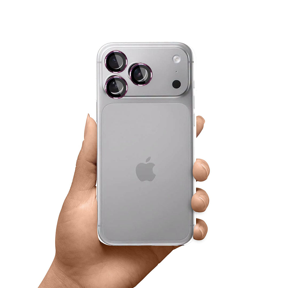 Pellicola protettiva per fotocamera posteriore 3MK Protection Pro per Apple iPhone 18 Pro / 18 Pro Max, vetro temperato, bordeaux