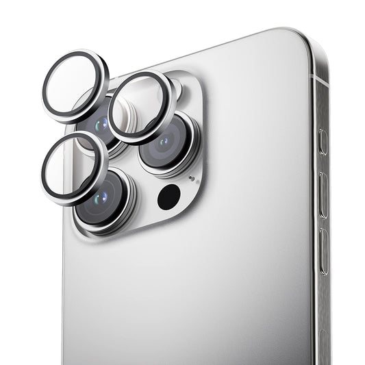 Pellicola protettiva per fotocamera posteriore Anank AR per Apple iPhone 16 Pro Max / 16 Pro, Vetro temperato, Argento