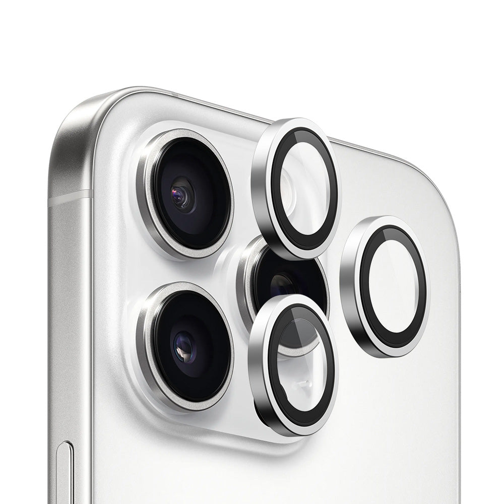 Pellicola protettiva per fotocamera posteriore Blueo 99 Anti-Riflesso HD per Apple iPhone 16 Pro Max / 16 Pro, Vetro Temperato, Argento
