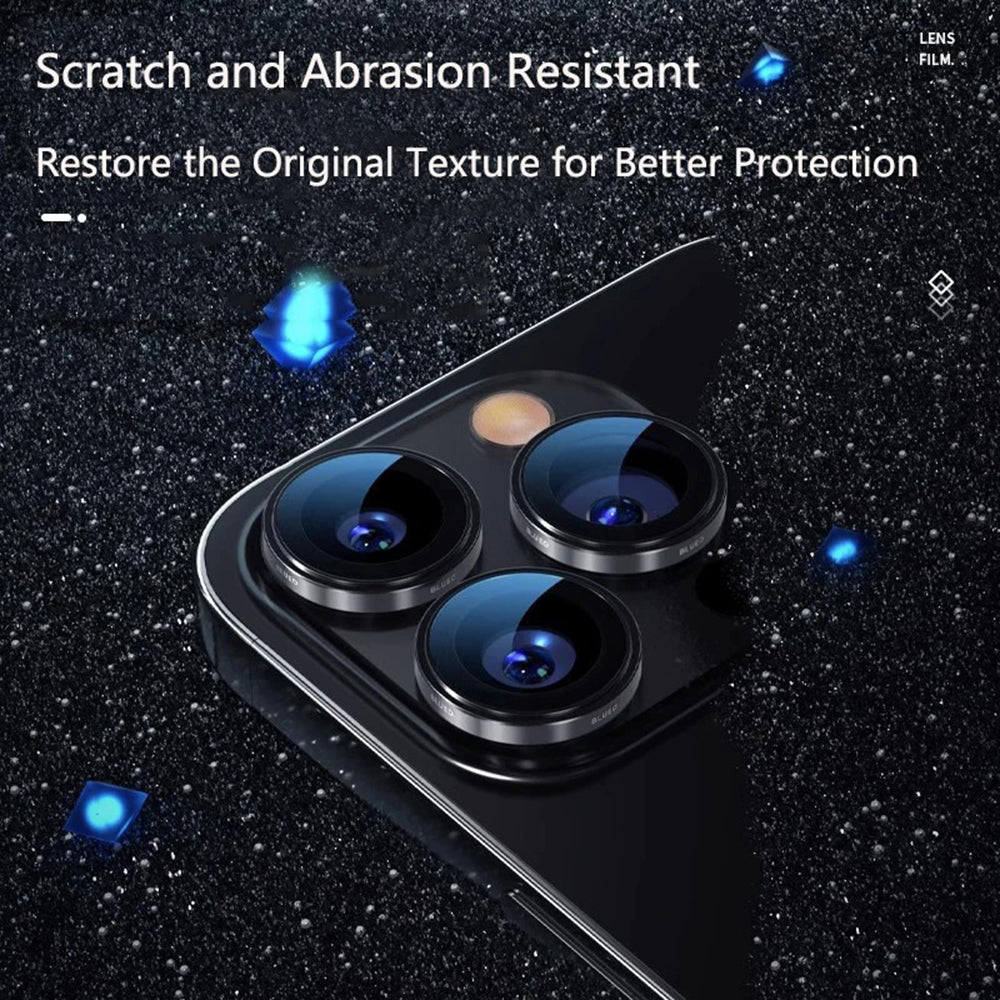 Pellicola protettiva per fotocamera posteriore Blueo 99 Anti-Riflesso HD per Apple iPhone 16 Pro Max / 16 Pro, Vetro Temperato, Argento