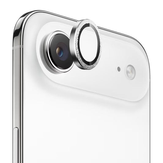 Pellicola Protettiva Posteriore Blueo Glitter Diamond Metal Frame per Apple iPhone 17 Air, Vetro Temperato, Argento