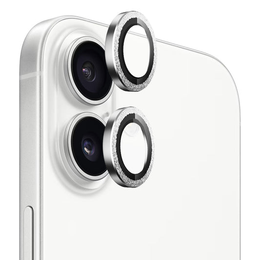 Pellicola Protettiva Posteriore Blueo Glitter Diamond Metal Frame per Apple iPhone 17, Vetro Temperato, Argento