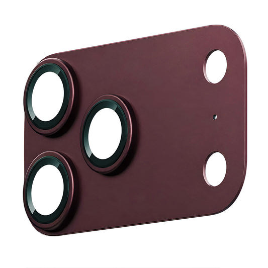 Blueo Integrated Metal Rear Camera Protector for Apple iPhone 18 Pro, Tempered Glass, Burgundy