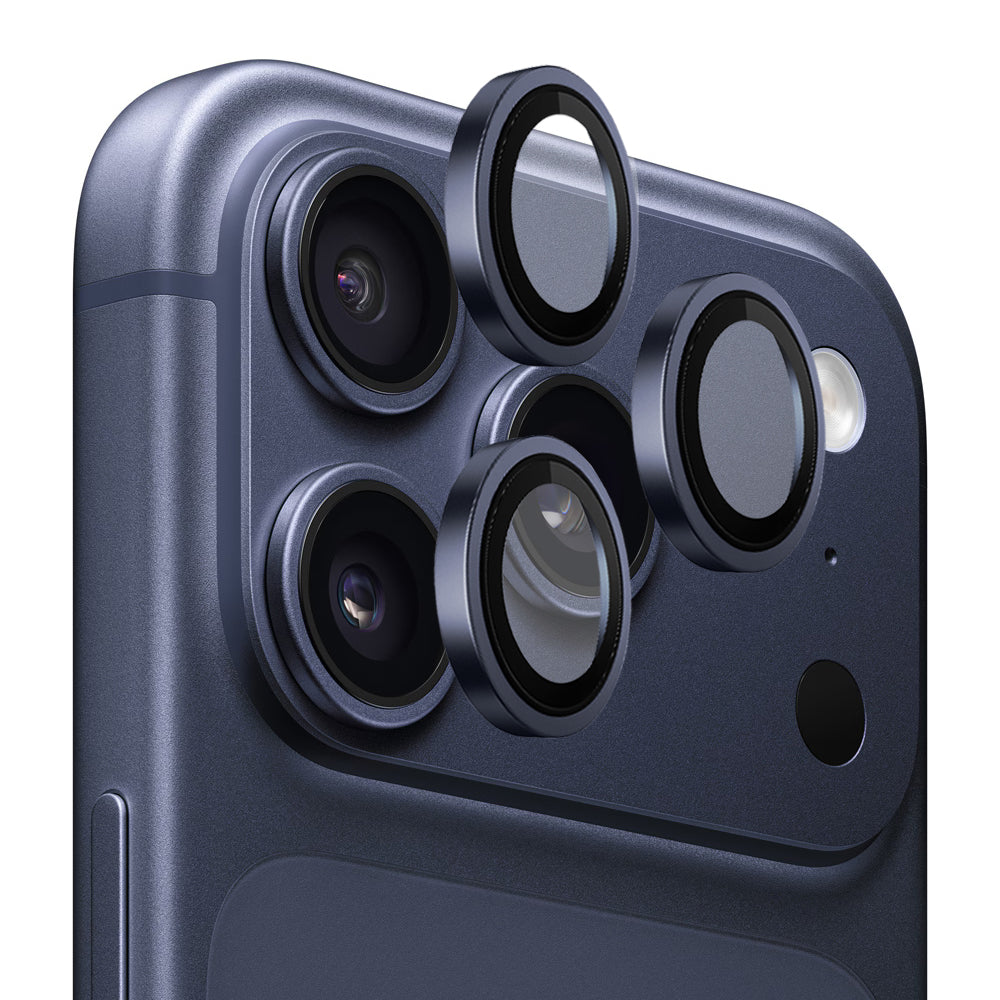 Pellicola Protettiva Posteriore Blueo Metal Frame per Apple iPhone 17 Pro Max / 17 Pro, Vetro Temperato, Blu Scuro