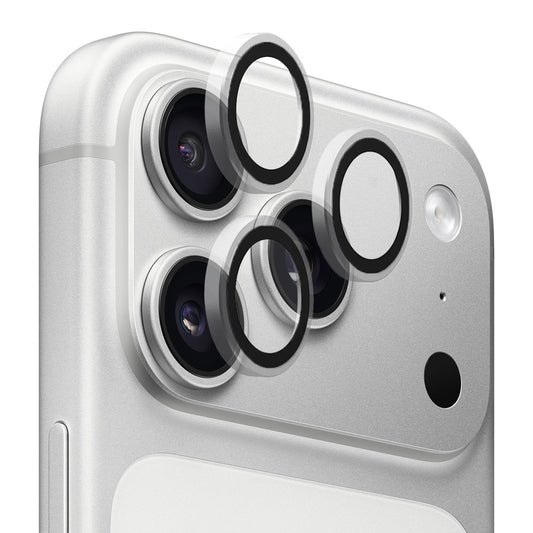 Pellicola protettiva Blueo Metal Frame per fotocamera posteriore per Apple iPhone 17 Pro Max / 17 Pro, Vetro Temperato, Trasparente